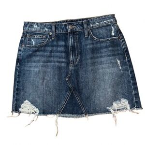 Joe's Jeans Blue Drexel Distressed Denim Jean Mini Skirt Size 28